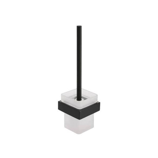 Meir S3301.0070 Brosse de toilette carrée et support noir mat 
