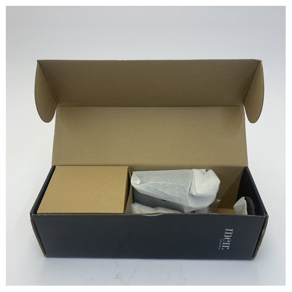 Meir S3301.0070 Brosse de toilette carrée et support noir mat 