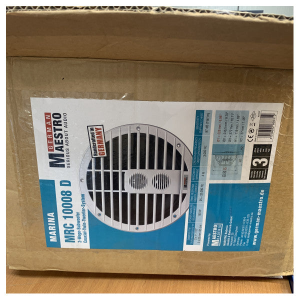 German Maestro MRC10008D 10-inch 25cm Marine Audio Speakers Waterproof