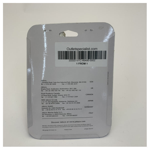 Jabsco 46400-0002 PumpGuard inline-si med marine vandfilter 19 mm (3/4\") 