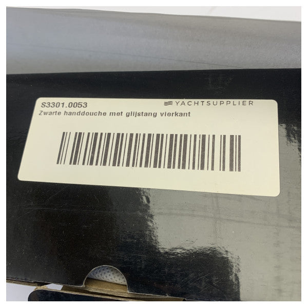 Doccetta manuale nera Meir S3301-0053 con asta quadrata 