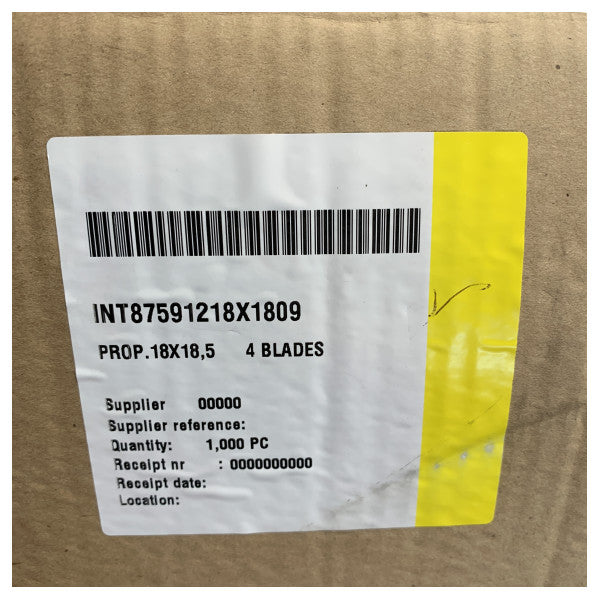 Maucour Marine Bronze Propeller 40mm 4-Blade 18 x 18.5 Inch RH - HJH180185RH04 