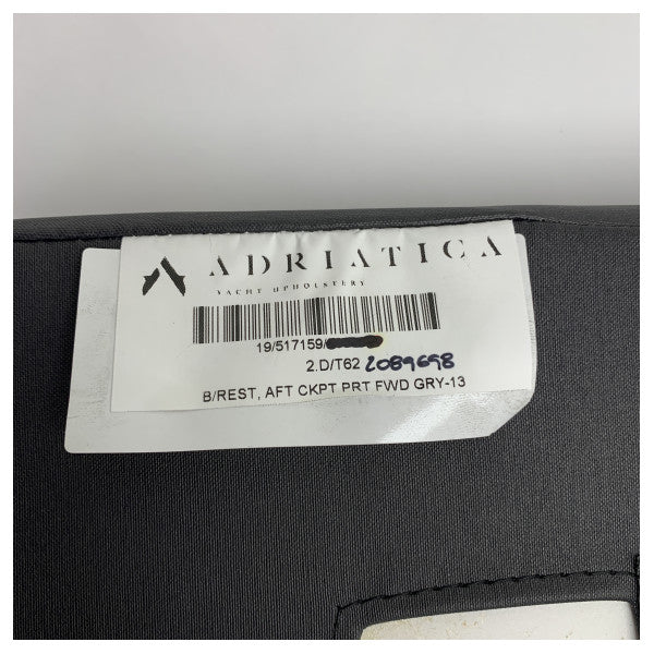 Uttern D / T62 Aft Cockpit Lado Esquerdo Almofada de Encosto Antracite - 2089698 