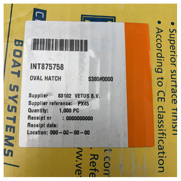 Vetus Marine Oval Portlight PX55 Aluminium 419 x 162 MM -