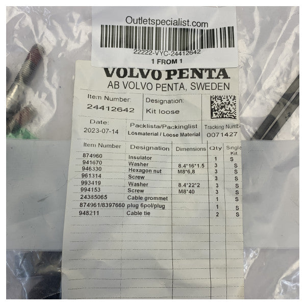 Volvo Penta 24412642 Marine Engine Installation Kit