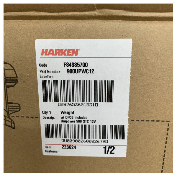 Harken Unipower 900 46.2 Winch électrique self-tailing 12 V à 2 vitesses - 900UPWC12 