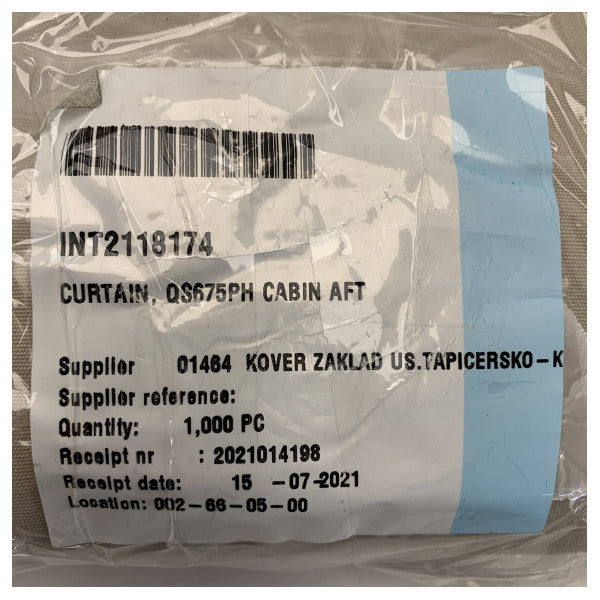 Quicksilver Active 675 Pilot House Rear Cabin Curtain Beige - 2118174