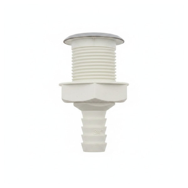 Nylon-Durchbruchsverschraubung mit Abdeckrosette 3/4 Zoll Schlauchtülle 1291PA-4 
