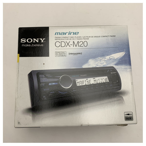 Sony CDX-M20 Marine Radio FM/AM CD-afspiller med SiriusXM & AUX til både 
