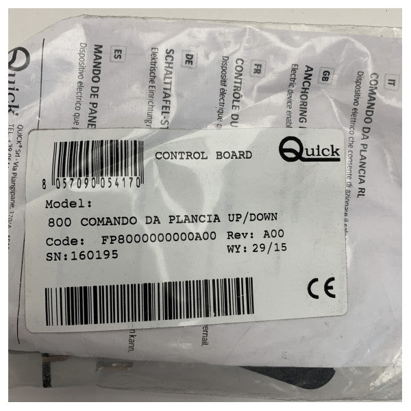 Schnelles Modell 800 Up-Down Ankerwindensteuerpanel schwarz 12/24V 