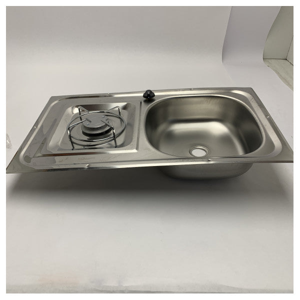 Paslanmaz Çelik Deniz Mutfak Kombinasyon Ünitesi, Botlar için Lavabo ve Tek Gazlı Ocak - COMB1F6035CG 