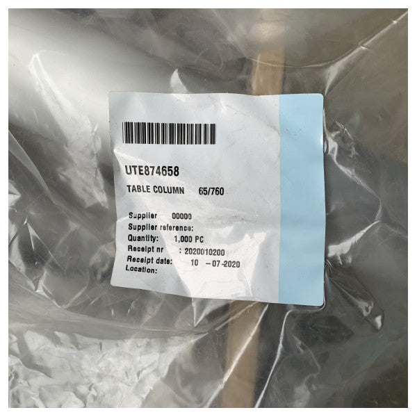 نظام ساق دعم الطاولة القابل للإزالة من الألمنيوم Norsap 2060 - 760 مم 