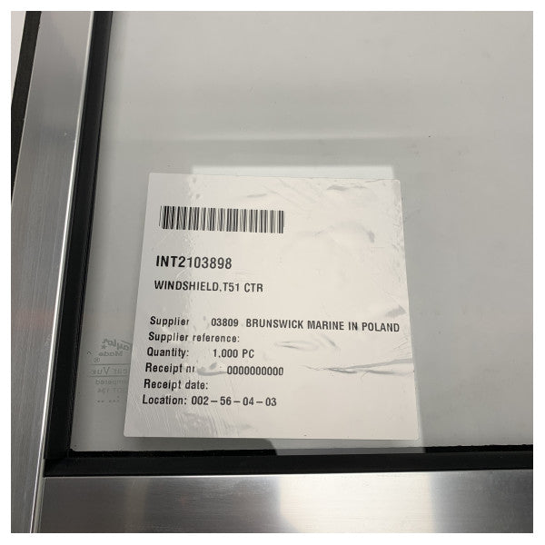 Uttern T51 aluminium ouverture verre de pare-brise central - 2103898 