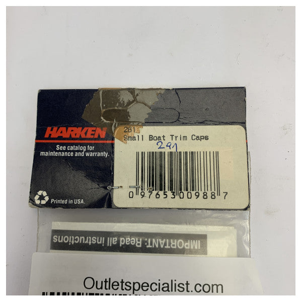 Harken 261 Small Boat Rail Trim Caps - Yacht Hardware 