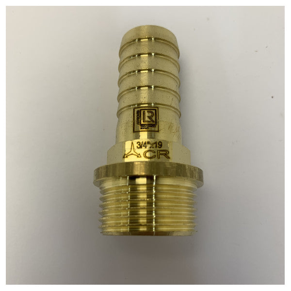 KONIK 3/4inch x 19mm CR Brass Hose Barb Fitting - Marine Yacht Hardware 7156E