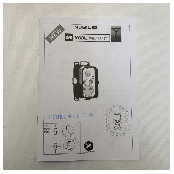 Nobili Cube Chrom Wall Mount Thermostatische Duschmischer - CB508Tecr