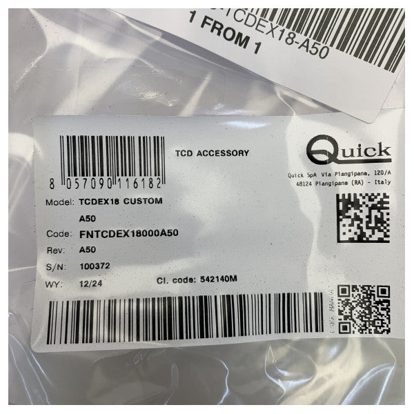 Quick TCDEX18 Cavo di prolunga per controllo del bow thruster 18 metri - A50 