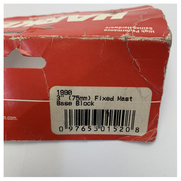 Harken 1990 Single Fixed Mast Base Block 75 mm Black