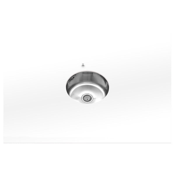 Fregadero redondo encastrado Alpes de acero inoxidable V40D D40 cm