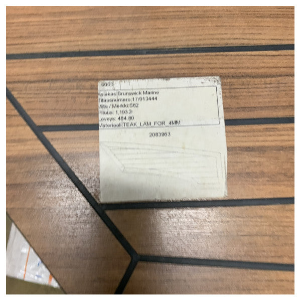 Kit de sol en teck stratifié de 4 mm pour le côté bâbord Uttern S62 - 2083963 