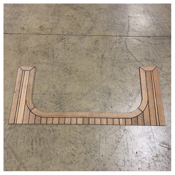 Arka Güverte için Kaymaz Kauçuk Ekstralar ile Teak Deniz Zemin Paneli - 2217175 