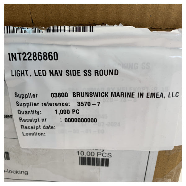 Attwood 2nm Stainless LED Verticle Mount Navigation Sidelights - 3570-7