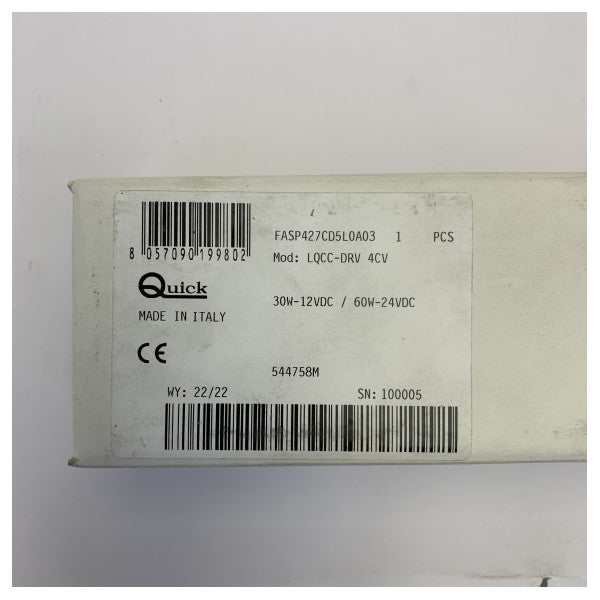 Quick L-QCC-DRV 4CV RGBW LED-stripdriver Farvekontrol 12/24V 