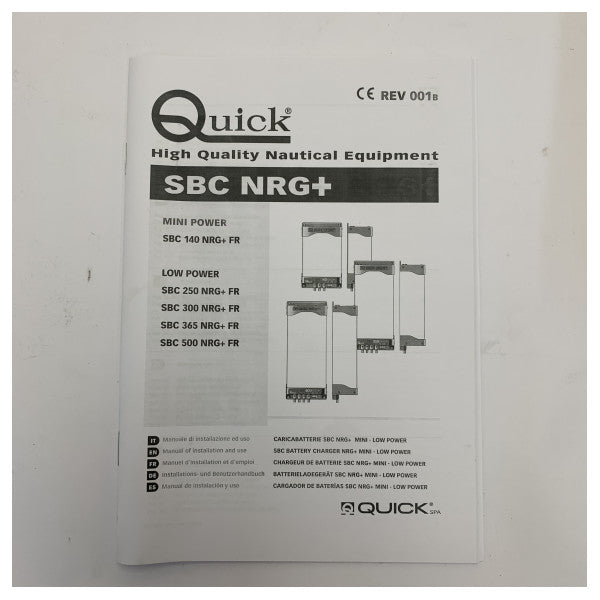 Chargeur de batterie marine Quick SBC 500 NRG+ 12 V 40 A - 3 sorties 115 V/230 V 