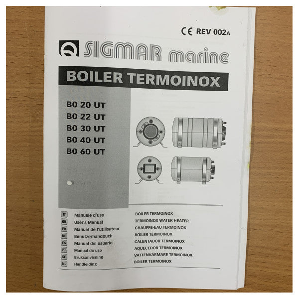 Quick B022UT Marine-Wasserboiler 22L 220V 800W - B022UT08 