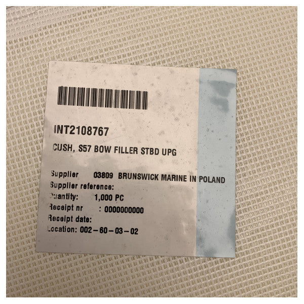 Uttern S57 Cuscino di riempimento del sedile di prua lato destro Grigio - 2108767 