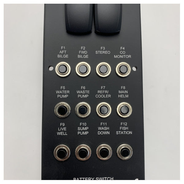 Panneau de contrôle à moteur unique marin avec interrupteur de batterie - Système électrique de bateau 12V DC 