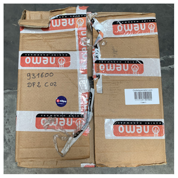 Nemo rustfrit stål yacht svømmerstige med teaktræstrin - Holdbar maritim boardingstige 