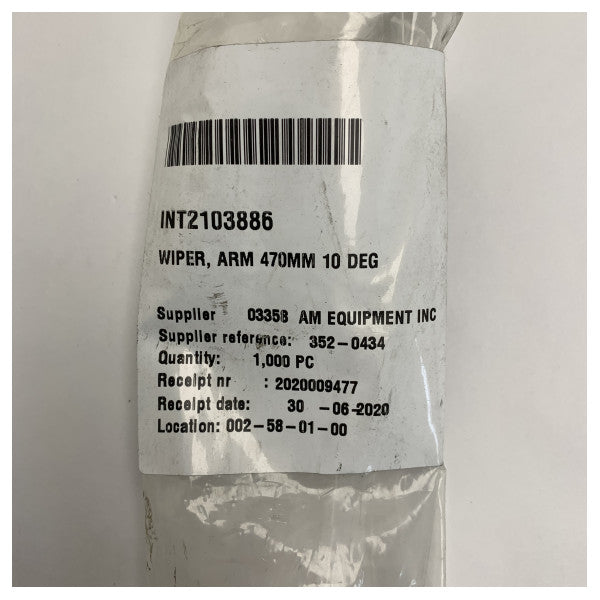 Arm tal-Wiper Marini 470mm b'Anglu ta' 10� - Durabbli u Robust għall-Użu Marittimu 