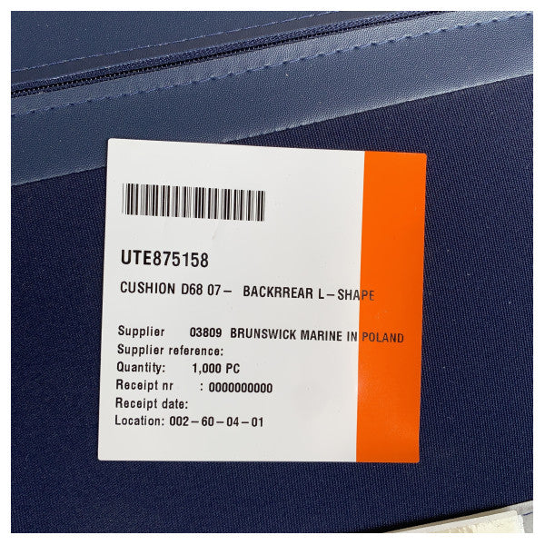 Uttern D68 Coussin de bateau marin confortable avec dossier en L - 875158 