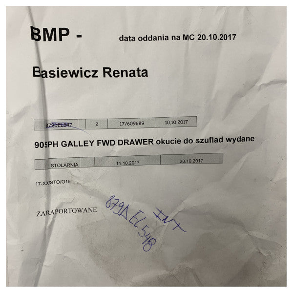 Quicksilver 905 Pilothouse Galley Cabinet Drawer Wood - 879DEL548