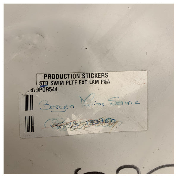 Quicksilver Activ 555 Pilothouse Starboard Side Swim Platform Extension - 879POR544