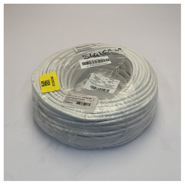 H05VV-F 2G 2,5mm2 Cable eléctrico flexible de PVC - Blanco 2x2,5mm2 1m 