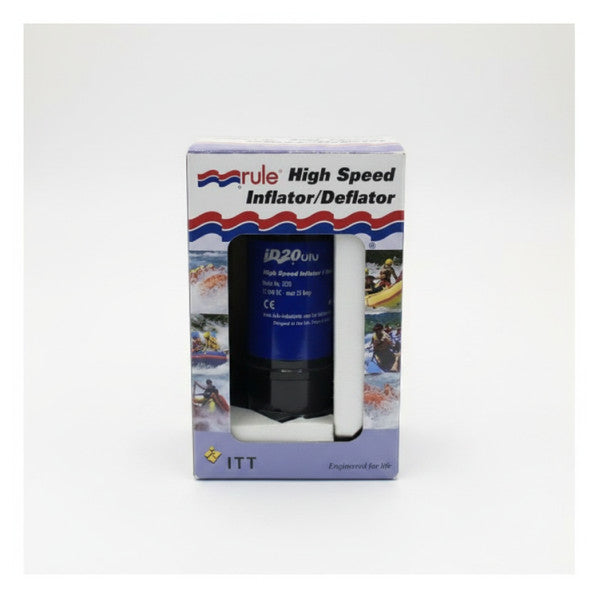 Jabsco Rule iD20 Hi-Speed Inflator & Deflator 12V luftpumpe 