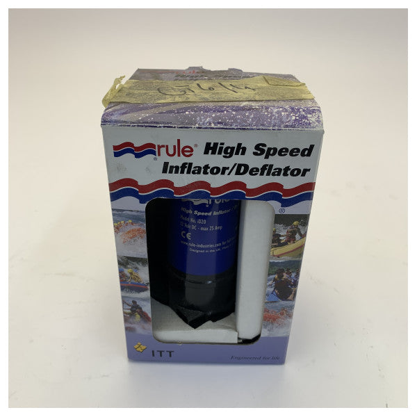 Jabsco Rule iD20 Hi-Speed Inflator & Deflator 12V luftpumpe 