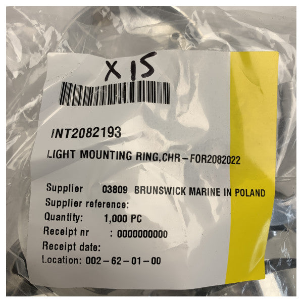 Brunswick Marine Chrome monteringsring för lampa CHR-FOR2082022 - Yachtbeslag 