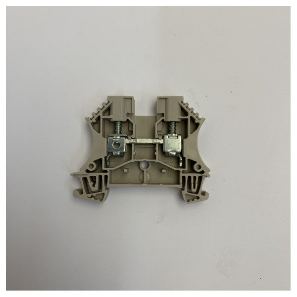 WDU6 Morsettiera elettrica 6 mm² - connettore di qualità marina per montaggio su guida DIN 