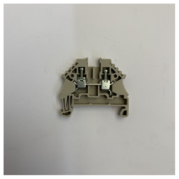 WDU4N Morsetto passante 4mm2 a 2 vie con connessione a vite - grado marino 