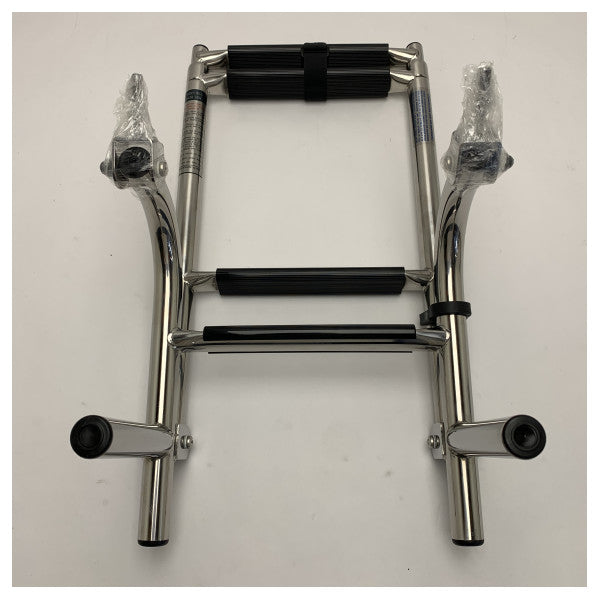 Échelle de bateau marine pliable à 4 marches en acier inoxydable 304 avec des marches en caoutchouc antidérapantes 