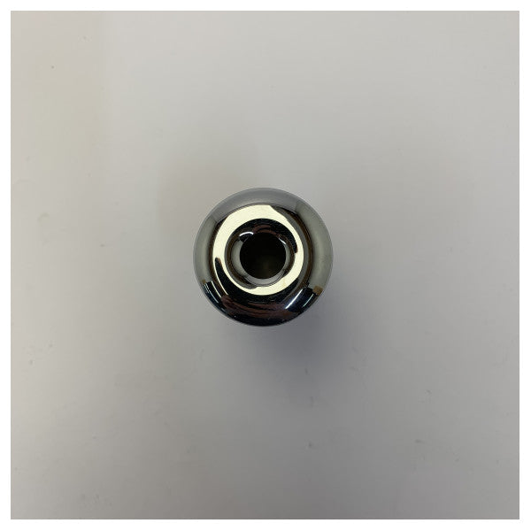 Maestrini 3/8inch krom gennemskrogsfitting med 15 mm slangespids - C0054C 