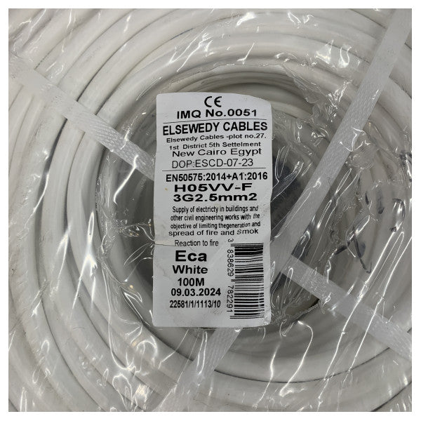 VODNIK NPI Fror H05VV-F 3x2.5 mm2 1M - Marine Electrical Cable - 3-Core PVC 