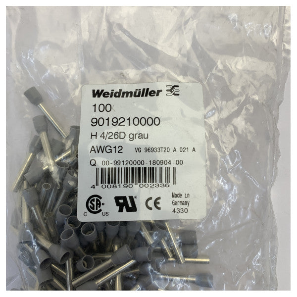 Weidmuller H4.0/26 D DIN SIV ändhylsa - 1 st 