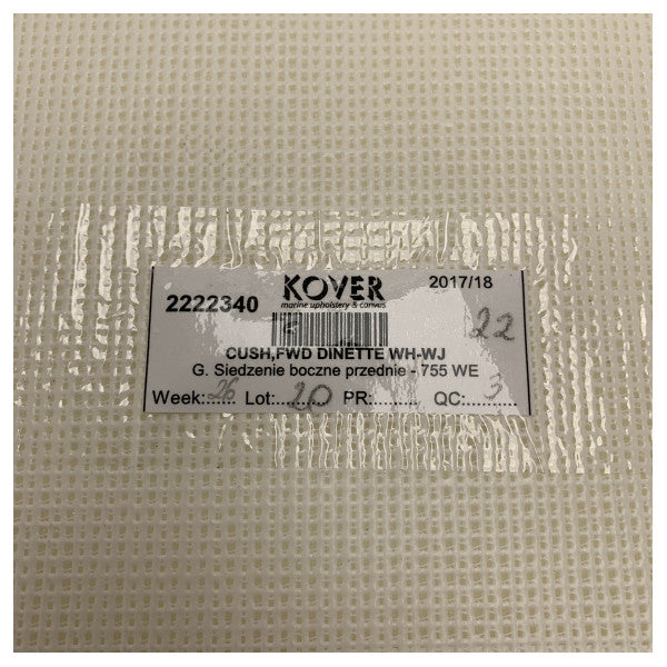 Coussin de siège blanc Quicksilver Activ 755 Weekend pour le siège avant de la dinette - 2222340 