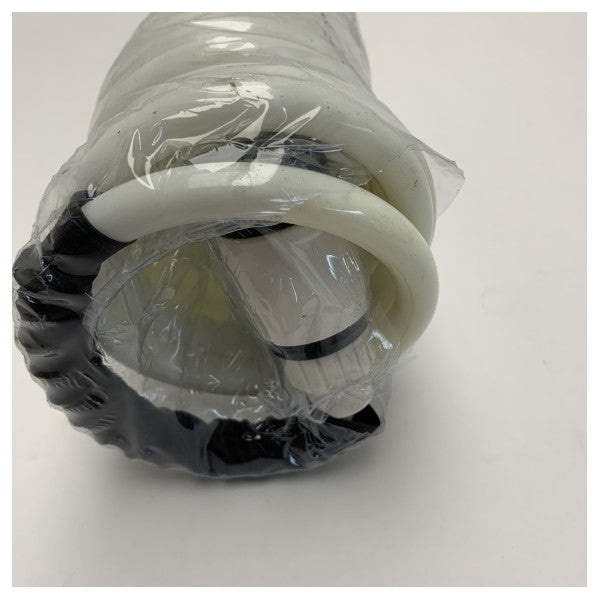 T-H Marine Washdown Hose Kit White Coiled with Nozzle - WDH-15W-B