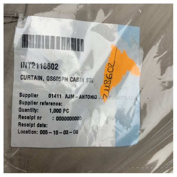 Quicksilver Activ 605 Pilothouse Starboard Side Cabin Curtain Beige - 2118602 