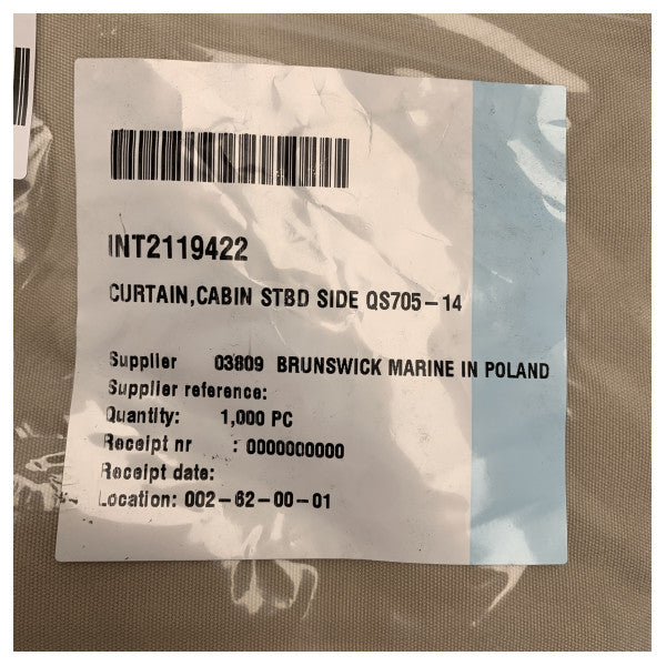 Quicksilver Activ 705 Starboard Side Cabin Curtain Beige - 2119422